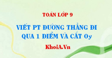 Viết phương trình đường thẳng cắt trục Oy (có tung độ gốc) và đi qua 1 điểm - Toán lớp 9